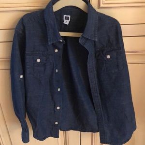 Boys collared button down shirt.